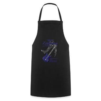 Drôle de basse que je pourrais avoir l’air d’écouter - Tablier de cuisine - noir - Devant - AI Model Male 185 dark (185cm)