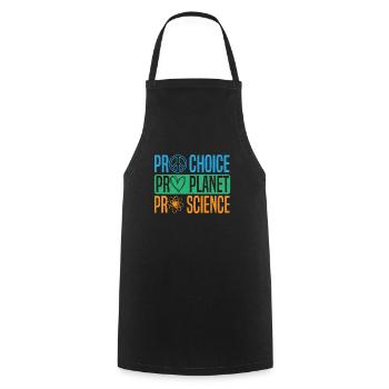 Pro-Choice Pro Planet Pro Science Environmental Protection - Cooking Apron - black - Front - AI Model Male 185 dark (185cm)