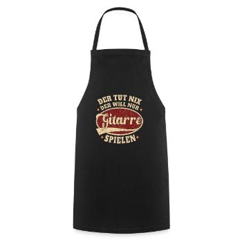 Gitarre der tut nix Gitarre - Kochschürze - Schwarz - Vorne - AI Model Male 185 dark (185cm)