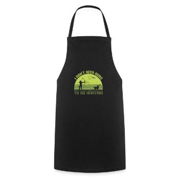 I Don't Need Guns To Go Hunting, Archer - Cooking Apron - black - Front - AI Model Male 185 dark (185cm)