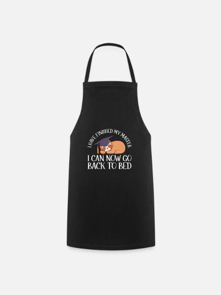 Master 2022 a fait paresseux au lit - Tablier de cuisine - noir