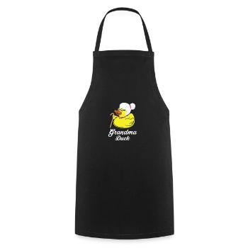 Grandma Duck Grandma Duck Grandmother - Cooking Apron - black - Front - AI Model Male 185 dark (185cm)
