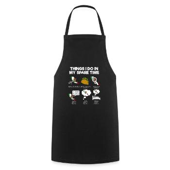 Mexico - Cooking Apron - black - Front - AI Model Male 185 dark (185cm)