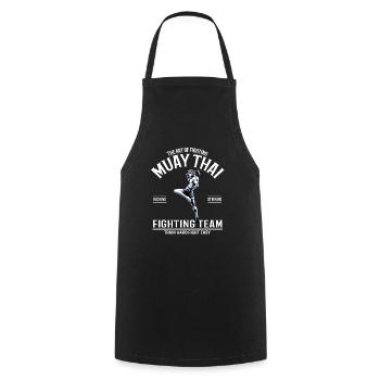 Muay Thai Thaiboxen Kickboxen - Kochschürze - Schwarz - Vorne - AI Model Male 185 dark (185cm)