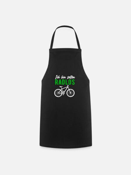 Ich bin selten radlos Fahrrad Radfahrer - Kochschürze - Schwarz