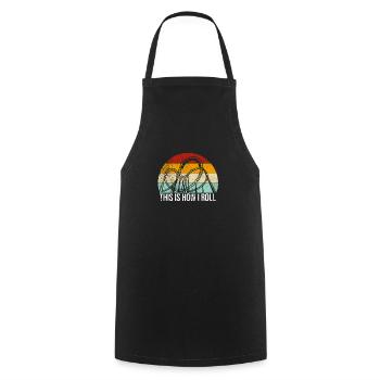 Roller Coaster Amusement Park Kirmes Amusement Park - Cooking Apron - black - Front - AI Model Male 185 dark (185cm)