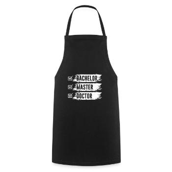 Doctor Doctorate Doctoral Thesis Doctor - Cooking Apron - black - Front - AI Model Male 185 dark (185cm)