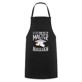 Nur ein Master kann so gut aussehen Master - Kochschürze - Schwarz - Vorne - AI Model Male 185 dark (185cm)