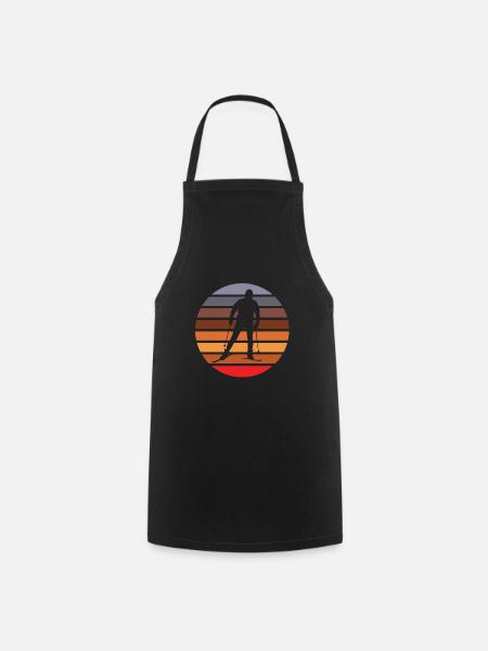 Cross-country skiing Cross-country skiers - Cooking Apron - black