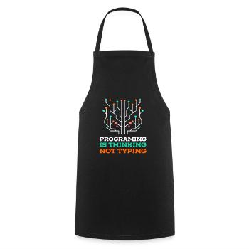 Programmer Coder Nerd - Cooking Apron - black - Front - AI Model Male 185 dark (185cm)