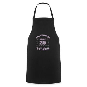 Génial depuis 25 ans 25ème anniversaire Femmes - Tablier de cuisine - noir - Devant - AI Model Male 185 dark (185cm)