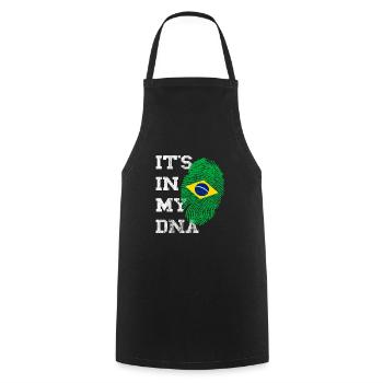 Es Ist In Meiner DNA Brasilien Brasilianische Wurz - Kochschürze - Schwarz - Vorne - AI Model Male 185 dark (185cm)