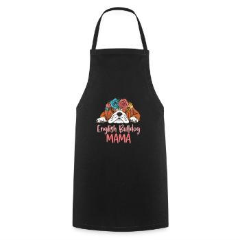 BULLDOG ANGLAIS MAMA - Tablier de cuisine - noir - Devant - AI Model Male 185 dark (185cm)