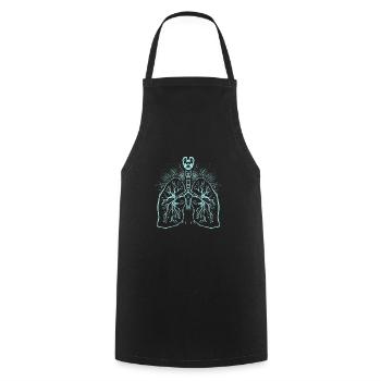 Anatomy of the lungs - Medicine - Cooking Apron - black - Front - AI Model Male 185 dark (185cm)