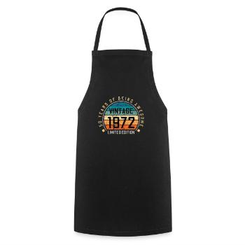 50th birthday 50 years born in 1972 - Cooking Apron - black - Front - AI Model Male 185 dark (185cm)