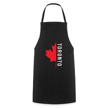 Toronto Canada shamrock - Cooking Apron - black - Front - AI Model Male 185 dark (185cm)