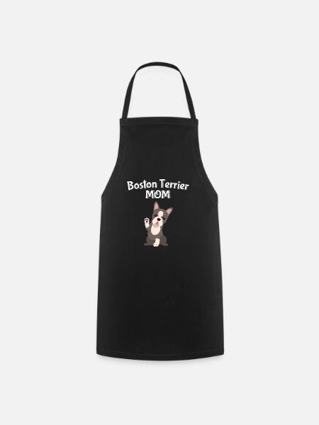 Boston Terrier Mom - Cooking Apron - black