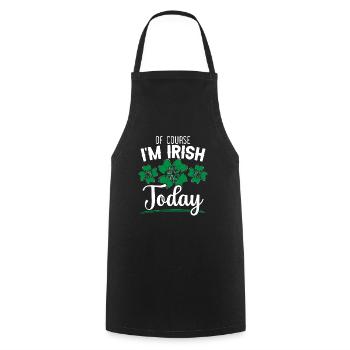 Natürlich bin ich Irish Pride Today St. Patrick's Day - Kochschürze - Schwarz - Vorne - AI Model Male 185 dark (185cm)