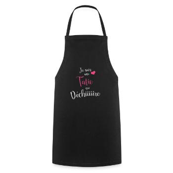 Je Suis Une Tatie Qui Déchire, Tata - Tablier de cuisine - noir - Devant - AI Model Male 185 dark (185cm)