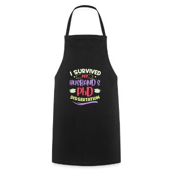 La thèse du mari a survécu aux partenaires - Tablier de cuisine - noir - Devant - AI Model Male 185 dark (185cm)