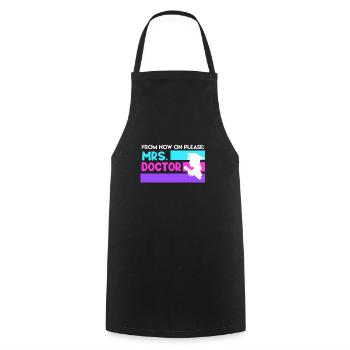 Doctor 2022 Doctorate - Cooking Apron - black - Front - AI Model Male 185 dark (185cm)
