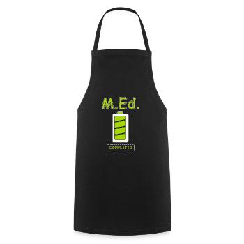 Master of Education completed Master's degree - Cooking Apron - black - Front - AI Model Male 185 dark (185cm)