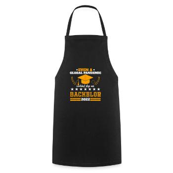 Bachelor Graduate Graduation Bachelors Degree 2022 - Cooking Apron - black - Front - AI Model Male 185 dark (185cm)
