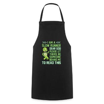 Je suis un coureur lent Tortue Semi-marathon courir - Tablier de cuisine - noir - Devant - AI Model Male 185 dark (185cm)
