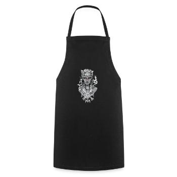 Valkyrie I Valkyrie Viking Valhalla motif for - Cooking Apron - black - Front - AI Model Male 185 dark (185cm)