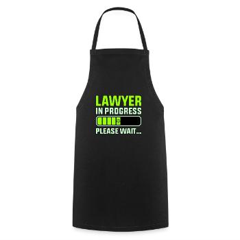 Lawyer in Progress Law School - Cooking Apron - black - Front - AI Model Male 185 dark (185cm)
