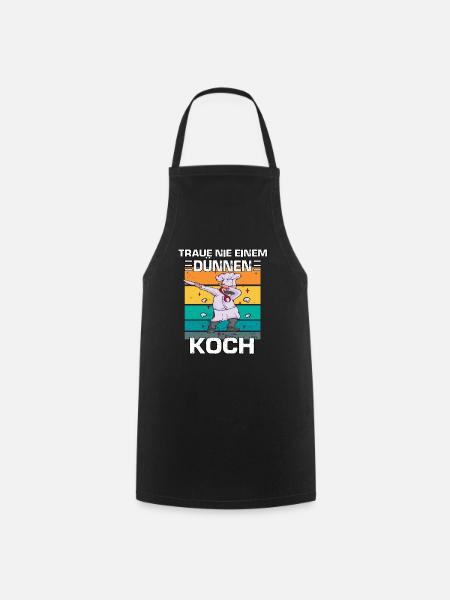 Cooles Vintage Koch Chefkoch Kochen Hobbykoch - Kochschürze - Schwarz