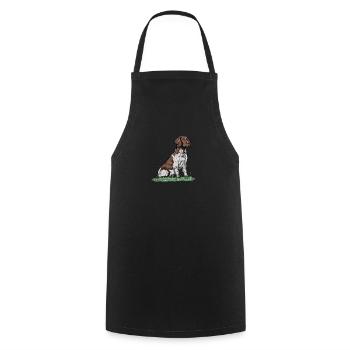 Großer Münsterländer I Vorstehhund Jagdhund Motiv - Cooking Apron - black - Front - AI Model Male 185 dark (185cm)