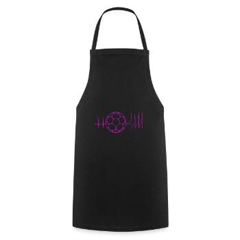 Handball Herzfrequenz Pink - Kochschürze - Schwarz - Vorne - AI Model Male 185 dark (185cm)