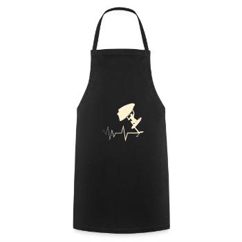 Wing Surf Herzschlag Wing Foiler Herz Wing Foil - Kochschürze - Schwarz - Vorne - AI Model Male 185 dark (185cm)