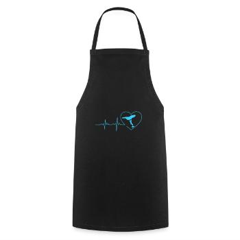 Wing Surf Heartbeat Wing Foiler Heart Wing Foil - Cooking Apron - black - Front - AI Model Male 185 dark (185cm)