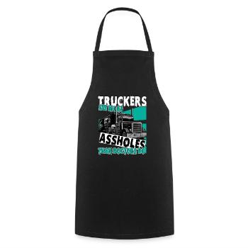 Trucker Truck Truck Driver Truck Driver Truck Driver - Cooking Apron - black - Front - AI Model Male 185 dark (185cm)