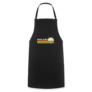 Wing Surf Retro Wing Foil Wingfoil - Cooking Apron - black - Front - AI Model Male 185 dark (185cm)