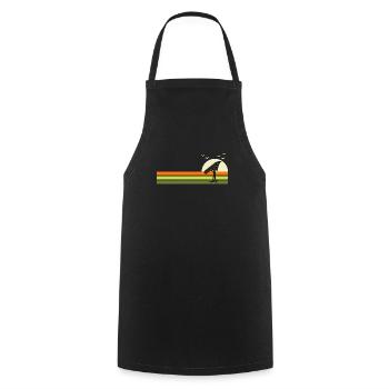 Wing Surf Retro Wing Foil Wingfoil - Cooking Apron - black - Front - AI Model Male 185 dark (185cm)
