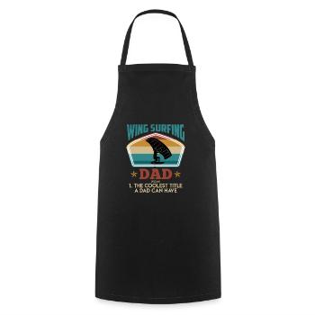 Cool Wing Surfing Dad Wing Foil Wingfoil - Kochschürze - Schwarz - Vorne - AI Model Male 185 dark (185cm)