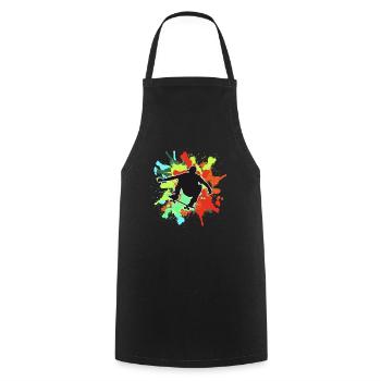 Skateboard Freestyle - Cooking Apron - black - Front - AI Model Male 185 dark (185cm)