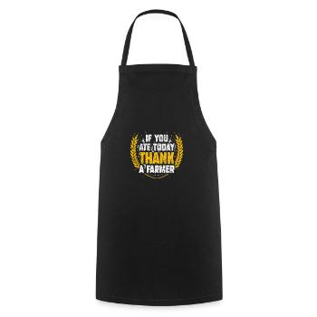 If You Ate Today Thank A Farmer Proud Fram Farming - Cooking Apron - black - Front - AI Model Male 185 dark (185cm)