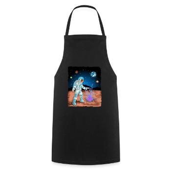 astronaut on mars - Cooking Apron - black - Front - AI Model Male 185 dark (185cm)