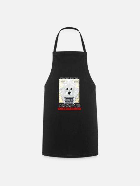 Poodle Personal Stalker Ill Follow You Wherever - Kochschürze - Schwarz