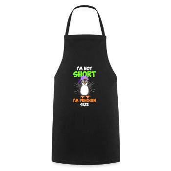 Not Short I am Penguin Size Little Friend Penguin - Cooking Apron - black - Front - AI Model Male 185 dark (185cm)