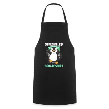 Pinguin Schlafshirt offizielles Schlaf - Kochschürze - Schwarz - Vorne - AI Model Male 185 dark (185cm)