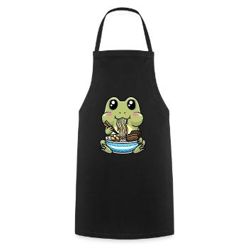 Niedliche Frosch Ramen Nudeln Japan - Kochschürze - Schwarz - Vorne - AI Model Male 185 dark (185cm)