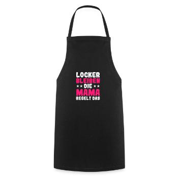 Lustiges Mama Spruch Mutter Muttertag Geschenk - Kochschürze - Schwarz - Vorne - AI Model Male 185 dark (185cm)