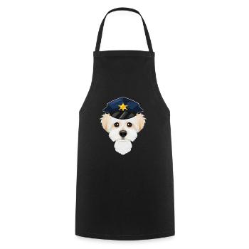 Police Maltese Canine Handler I Police Dog I - Cooking Apron - black - Front - AI Model Male 185 dark (185cm)