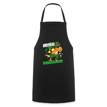 Irlandais J’étais un dinosaure Dino St Patricks Day Toddle - Tablier de cuisine - noir - Devant - AI Model Male 185 dark (185cm)