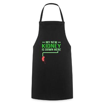 Le rein est en bas ici - Tablier de cuisine - noir - Devant - AI Model Male 185 dark (185cm)